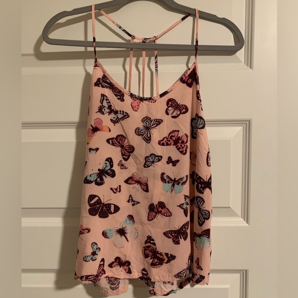 NWOT Women’s Butterfly Spaghetti Strap Top